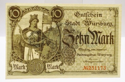 10 MAREK WURZBURG NIEMCY 1918 I-