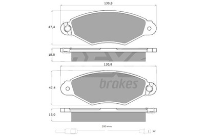 TOMEX BRAKES КОЛОДКИ ТОРМОЗНЫЕ TOMEX 11751 Z ДАТЧИКОМ RENAULT KANGOO