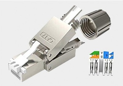 Wtyk modularny RJ-45 8p8c kat.7 ekran. beznarzędziowy