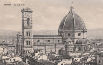 1502.Włochy Florencja,Widok na Katedrę,Przedwojenna Pocztówka