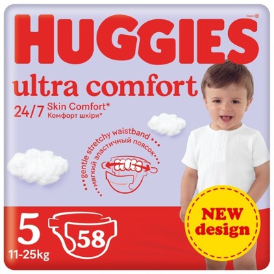 HUGGIES Pieluchy roz 5 Ultra Comfort (12-22kg)