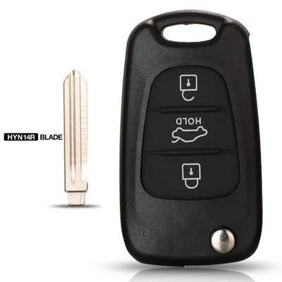 FLIP REMOTE CAR KEY SHELL PARA HYUNDAI I20 I30 IX35 ACCENT KIA K2 K3 ~25819  