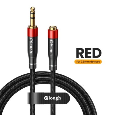 Elough przedłużacz kabla Audio Jack 3.5mm męski na żeński 3.5mm mę