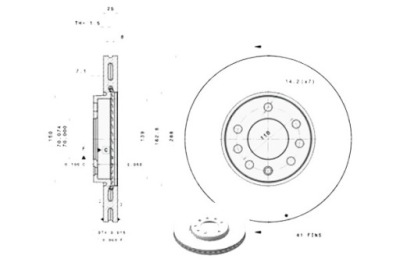 Brembo 09.6997.11 диск гальмівна фото №1