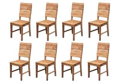 Krzesło Drewniane Dębowe Lite Drewno Pełne 8 szt.