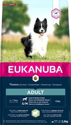 EUKANUBA Sucha karma dla psa LAMB & RICE 2,5kg