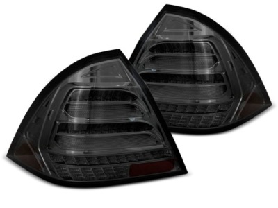 Фонари mercedes w203 седан 00-04 led полоса smoke seq фото №1