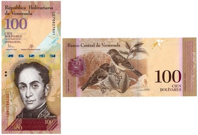 Wenezuela - 100 Bolivares 2015 * P93j * ptaki