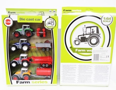 FARMA TRAKTOR, plast., zest. 4 maszyn rolniczych