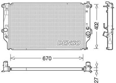 DENSO DRM50092 RADUADOR DE AGUA TOYOTA RAV4 IV 2.2 D4-D  