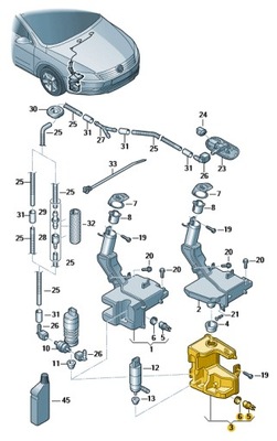 Бак рідина омивача vw cc dół aso фото №1