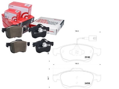 КОЛОДКИ ГАЛЬМІВНІ BREMBO 77365355 PAD1795 607273 LD