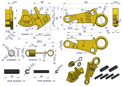 JUEGO DE REPARACIÓN PARA HAKOW CAT-2HD WARYNSKI  