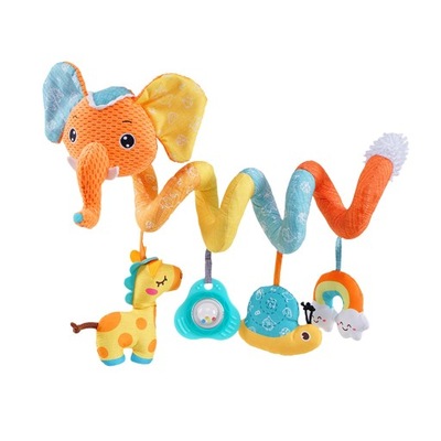 Baby Spiral Pluszowe wiszące zabawki Mobilna zabawka Uroczy noworodek Sensoryczny słoń