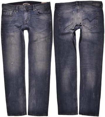 TOM TAILOR spodnie BLUE jeans SLIM AEDAN _ W34 L34