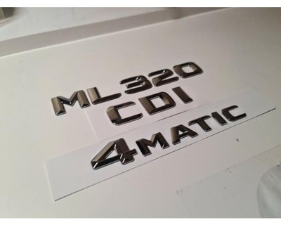 ML320 CDI 4MATIC PLATEADO / CROMADO INSIGNIA CON NUMEREM EMBL  