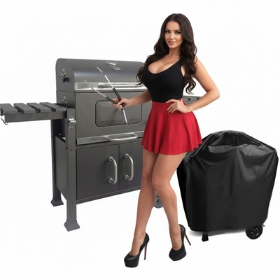 GRILL WĘGLOWY DEKRAFT ANGULAR Z SZAFKĄ RUSZTEM ŻELIWNYM I POKROWCEM !!!