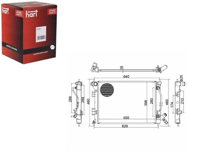 РАДИАТОР HYUNDAI I30 12- AUT HART