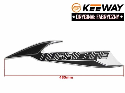 STICKER KEEWAY SIDE-WINDOW DEFLECTORS REAR LEFT BLACK ORIGINAL  