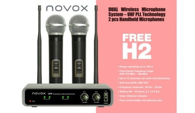 Mikrofony bezprzewodowe NOVOX FREE H2