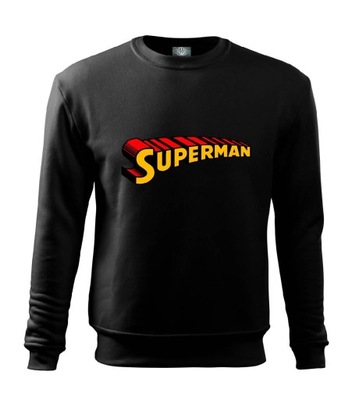 Bluza męska DRESOWA CZARNA SUPERMAN r.S