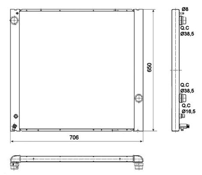 RADUADOR DE AGUA 53099/NRF NRF  