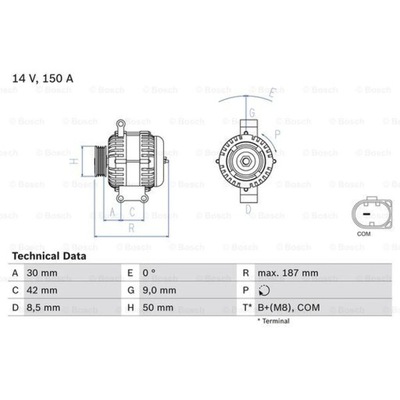 ГЕНЕРАТОР BOSCH 0 986 080 040