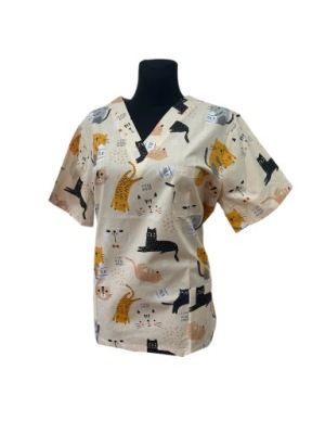 Bluza Medyczna Damska Wzór-128 Rozm. 4XL WYPRZEDAŻ