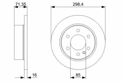 Диск тормозной. vw crafter 06- задняя фото №1