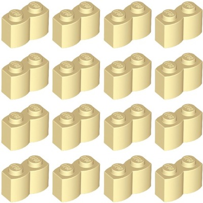 LEGO Klocek Palisada 1x2 Tan 4114053 30136 - 16szt