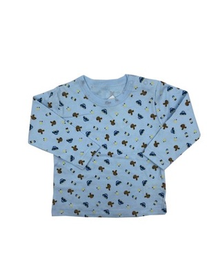 Niebieska bluzeczka bluzka dla chłopca niemowlęca kaftanik w autka r.62