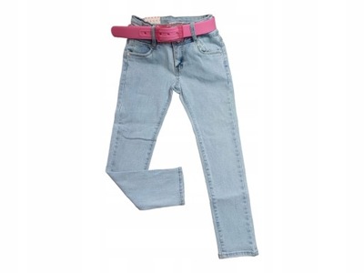 Wygodnie spodnie jeans dziewczęce kolor niebieski 134/140