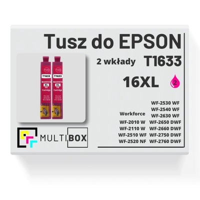 100% NEW 2-pak Tusz T1633 do Epson WorkForce WF-2650 DWF