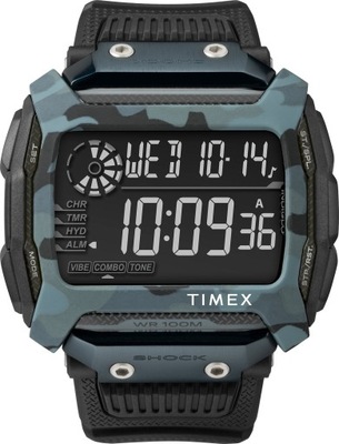 Zegarek wodoszczelny męski TIMEX SHOCK Command wstrząsoodporny alarm stoper
