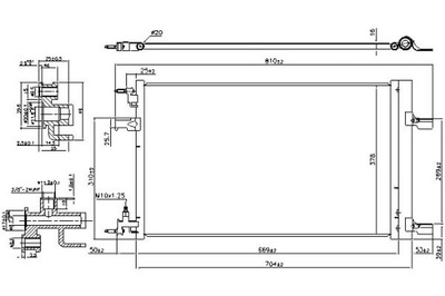 Nissens 940533 конденсатор, кондиционер фото №1