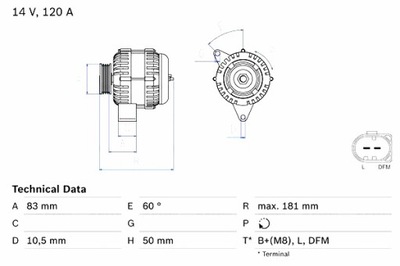 BOSCH ГЕНЕРАТОР MERCEDES C CL203 C T-МОДЕЛЬ S203 C W203 CLK A209 CLK