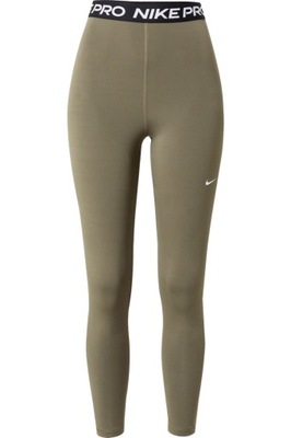 Legginsy damskie Nike Pro sportowe Khaki r. M