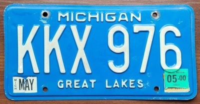 Michigan 2000 - tablica rejestracyjna z USA