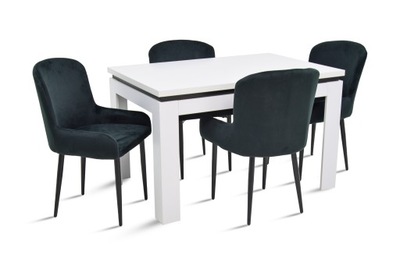 Stół rozkładany 80x120/160 4 krzesła fotelowe
