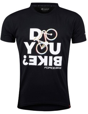 Koszulka rowerowa Force Do YOU BIKE? czarna L unisex 90789