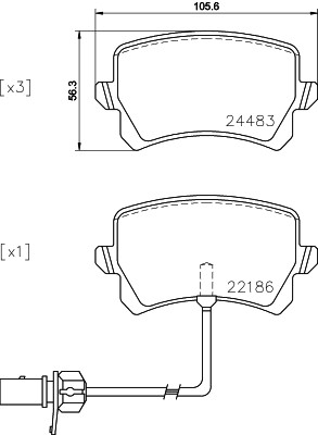 BREMBO P 85 142 JUEGO ZAPATAS HAMULCOWYCH, HAMULC  