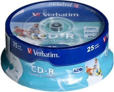 CD-R VERBATIM a-25 CAKE PRINTABLE (do druku)