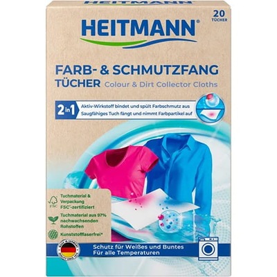 Chusteczki do prania wyłapujące kolor Heitmann 20 szt.