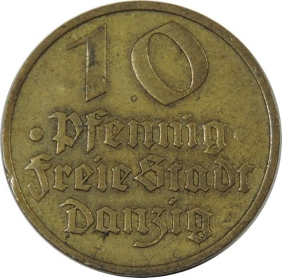 10 FENIGÓW 1932 - WOLNE MIASTO GDAŃSK (3+) -SP311