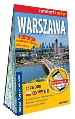 Warszawa Comfort! map Plan miasta 1:26 000