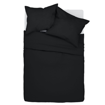 Čierne bavlnené obliečky 180x200 SIMPLY