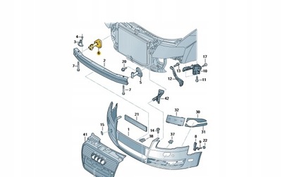 КРОНШТЕЙН БАМПЕРА ОТБОЙНИК ЛЕВЫЙ AUDI A4 8E0807133C