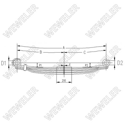 РЕССОРА DAF WEWELER F017T822ZA75, O.E. 1368293