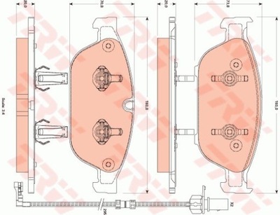 PADS HAMULC. AUDI A8 09- FRONT  