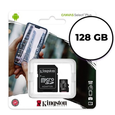 KINGSTON CANVAS karta pamięci 128GB